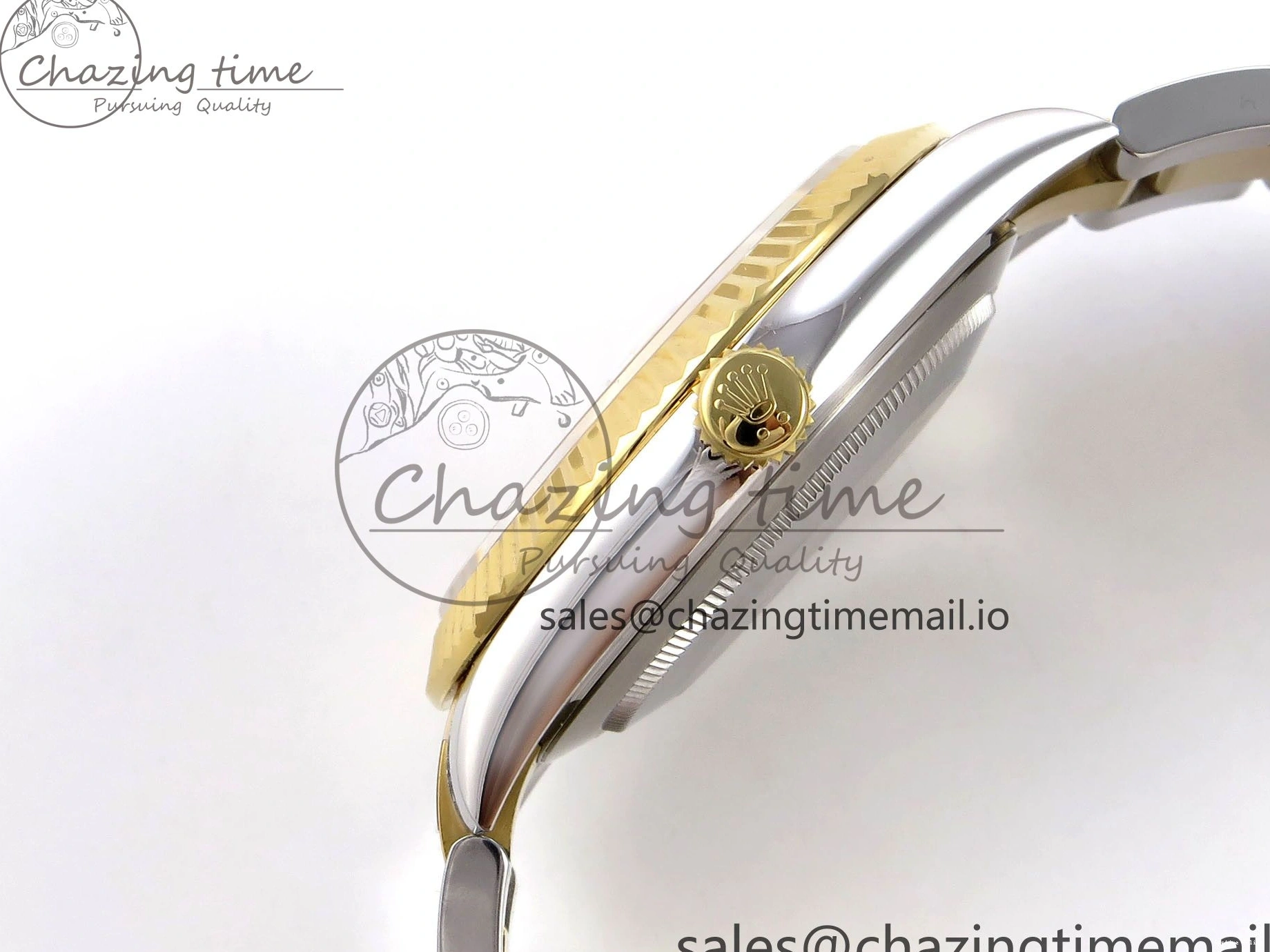 0110 Breathable DateJust 41 SS YG ARF 1:1 Best Edition 904L Steel YG Stick Dial on Oyster Bracelet SH 1260